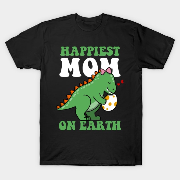 Cute Dinosaur Mom T-Shirt by Luna Illustration